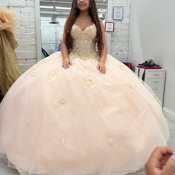 Dresses & Skirts - Elegant and Stunning Cream and Gold Ball Gown